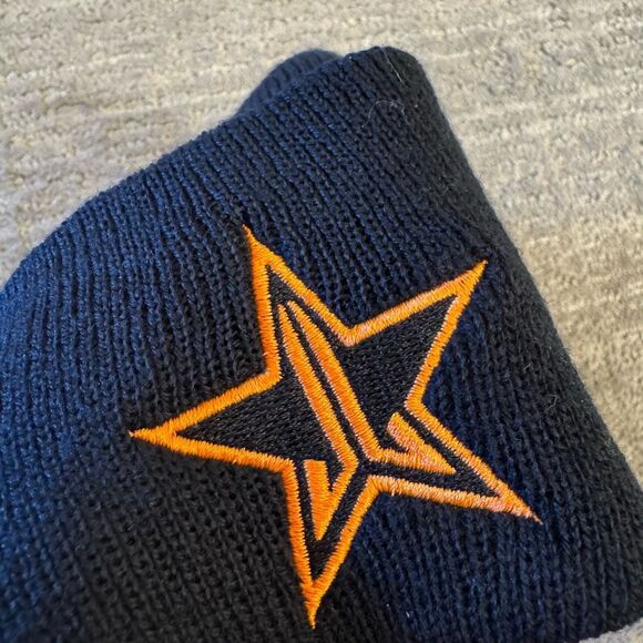 Jeffree Star Cosmetics Halloween Box Exclusive Black Orange Logo Beanie NEW - Picture 3 of 4